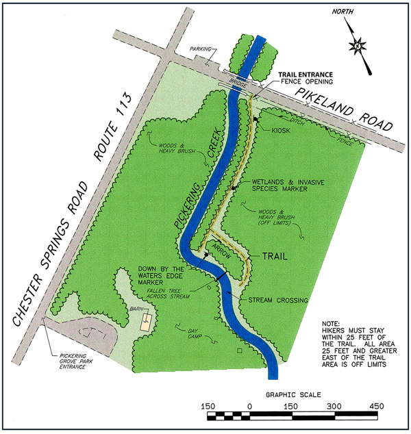 Map of the new Pickering Creek Trail